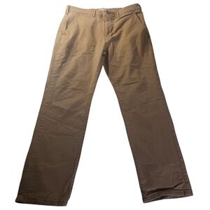 Levi's Khaki Straight Leg Chino Pants Mens 33x29 (Tag 34x32) Casual Work 2 Horse